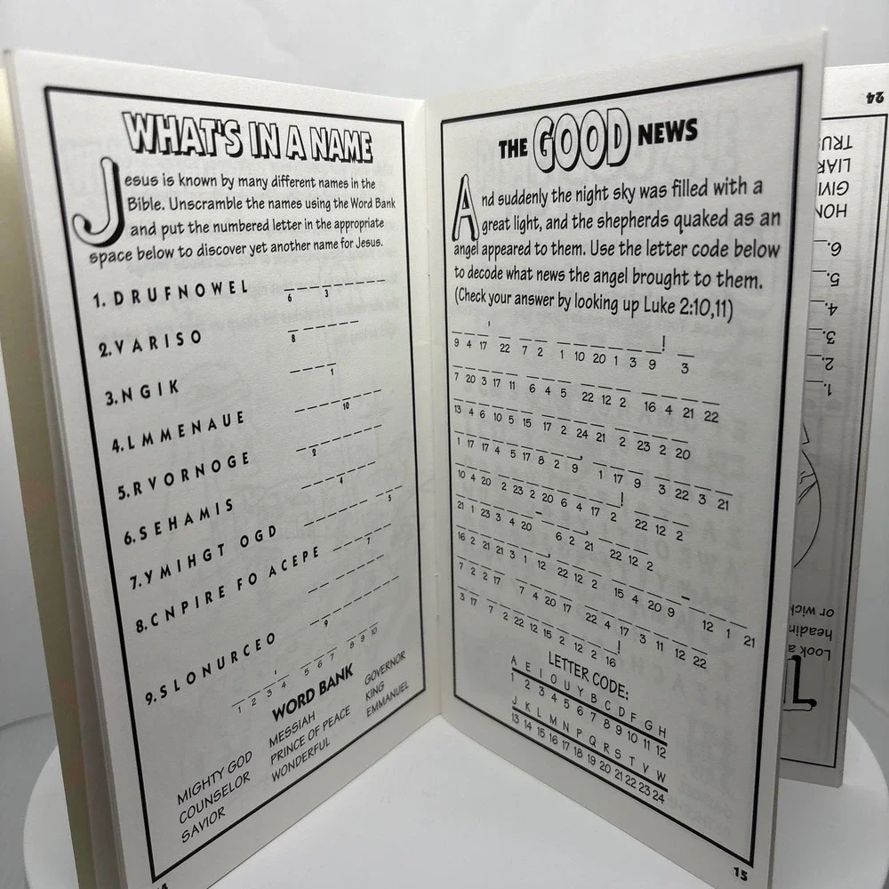 Bible‎ Stories The Story of the Wisemen Activity Book Christmas Puzzles Coloring